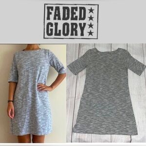 FADED GLORY Women’s Sweater Dress Cozy Casual 3/4 Sleeves Size Medium (8-10)